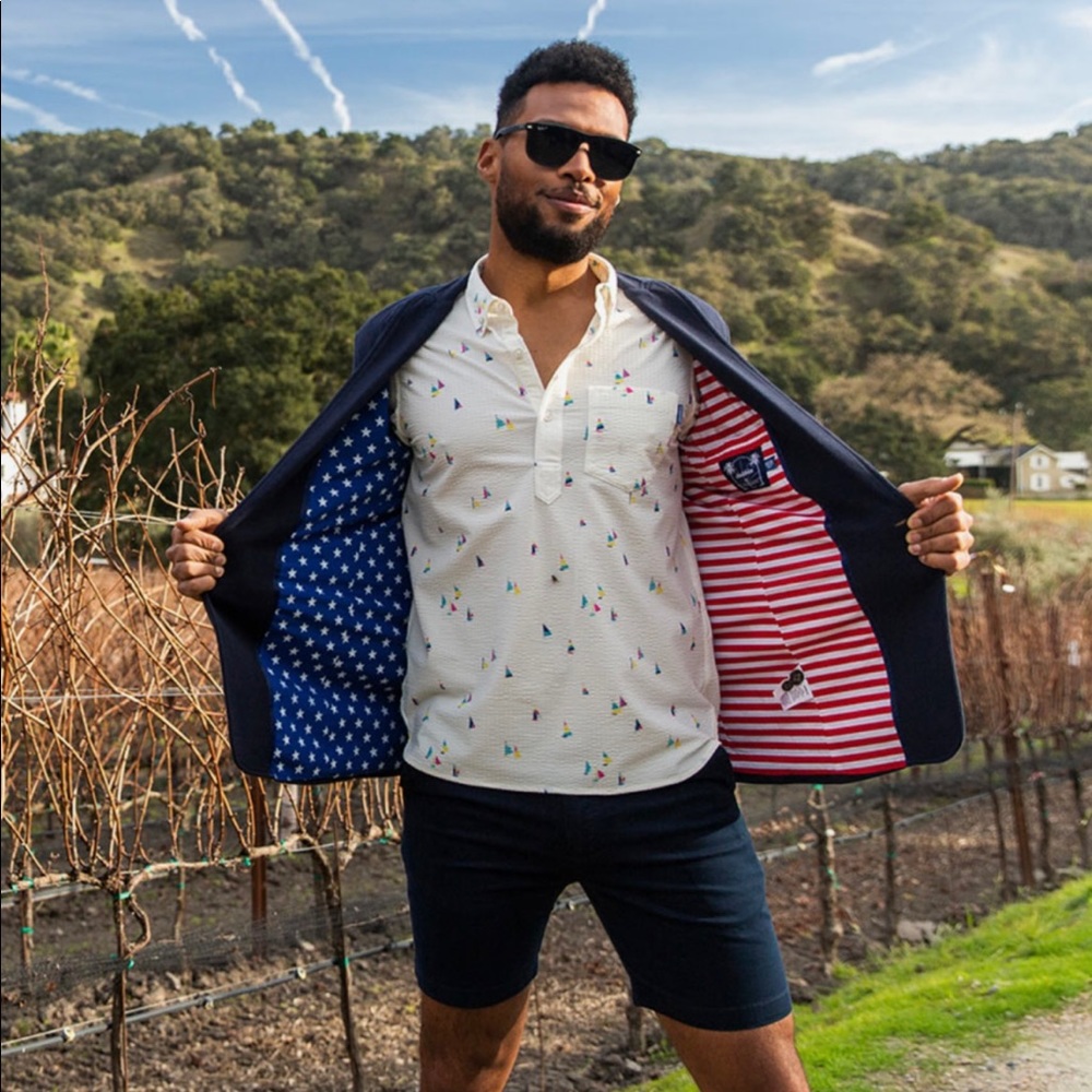 NWT Chubbies Blazerade 2.0 American Flag Blazer